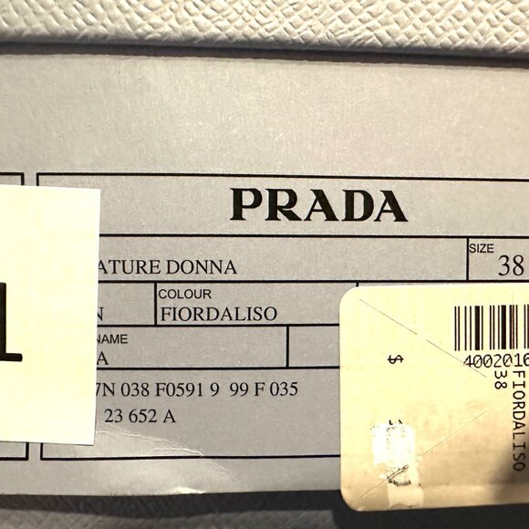 Prada Light Gray Slingback Sandals - Picture 16 of 16